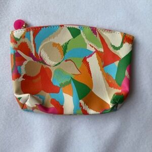 Ipsy Colorful Abstract Print Makeup Bag Cosmetic Pouch Zip Clutch Y2K